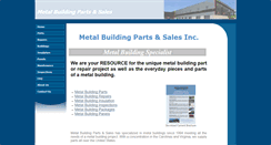 Desktop Screenshot of metalbuildingpartsandsales.com