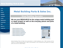 Tablet Screenshot of metalbuildingpartsandsales.com